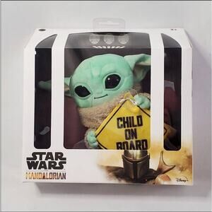New Star Wars Mandelorian Baby Yoda Grogu Child On Board Plush Car Window Sign